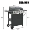 FURNIinspire Outdoor Grills, Griddles And Smokers Professional 4 Burner Gas Grill, Stainless Steel BBQ With Pizza Oven, Black, 27.2"*18.1"*15" -HV GUEST f4f82777 01fe 40d8 9239 a9f3b004a126