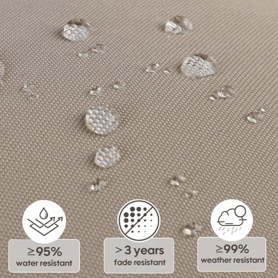 FURNIinspire Outdoor Seat Cushions 2 Pcs Set High Back Patio Chair Cushions, Solid Color Seat Cushion For Garden Porch, Beige, 44"*22"*4" 6 FURNIinspire Outdoor Seat Cushions 2 Pcs Set High Back Patio Chair Cushions, Solid Color Seat Cushion For Garden Porch, Beige, 44"*22"*4" - Image 4