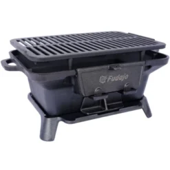 FURNIinspire Outdoor Grills, Griddles And Smokers Enameled Cast Iron Hibachi, Elegant Portable Grill For Outdoor Entertaining, Black, 17"*12"*9.9" -HV GUEST f88ba165 9aa5 4a73 a510 73a555a85e71