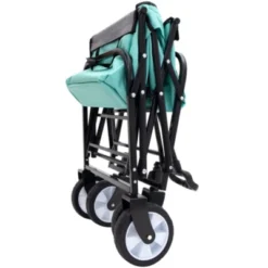 FURNIinspire Outdoor Serving Carts Fish 250L Collapsible Wagon Beach Wagon With Big Wheels For Camping, Sports, Blue, 25.98"*17.32"*37.4" -HV GUEST fa1a5655 a1bc 47c1 9ece 23f0e181e74b