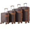 FURNIinspire Bag And Luggage Sets 4 Piece Luggage Set, Carry On Luggage Suitcase With 4 Packing Cubes, Travel Luggage, Brown, 16.69"*12.4"*29.72" -HV GUEST fb553854 4b06 420c b748 269397723042