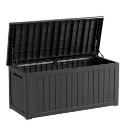 FURNIinspire Deck Boxes, Outdoor Storage Box With Waterproof Function For Gardening Tools, Pool Supplies, Patio Furniture, Black, 57.87"*32.24"*33.66" -HV GUEST fbdba994 a6fa 400f 938c 9ed28577044e