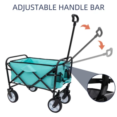 FURNIinspire Outdoor Serving Carts Utility Park Garden Cart Tool Customized Color Folding Camping Trolley Outdoor Beach, Blue, 25.98"*17.32"*37.4" 6 FURNIinspire Outdoor Serving Carts Utility Park Garden Cart Tool Customized Color Folding Camping Trolley Outdoor Beach, Blue, 25.98"*17.32"*37.4" - Image 4
