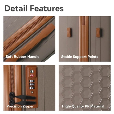 FURNIinspire Bag And Luggage Sets 3 Piece Travel Luggage With Rolling Wheels, Lightweight Hard Shell Suitcase Set, Brown, 20.08"*11.81"*30.12" 5 FURNIinspire Bag And Luggage Sets 3 Piece Travel Luggage With Rolling Wheels, Lightweight Hard Shell Suitcase Set, Brown, 20.08"*11.81"*30.12" - Image 3